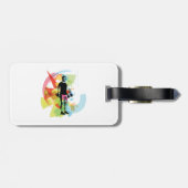 抽象芸術フィットネスアートオブマンリフティングダンベル ラゲッジタグ (裏面横)