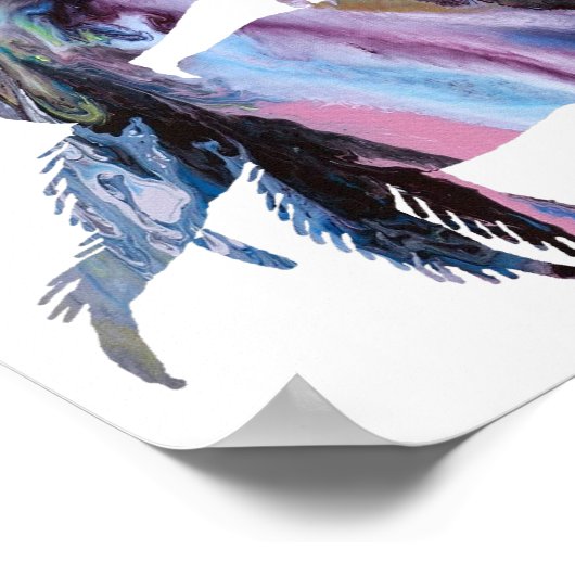 抽象芸術フィドラーガニシルエット ポスター (角)