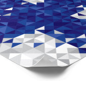 抽象芸術フィンランド国旗、フィンランドの色 ポスター (角)