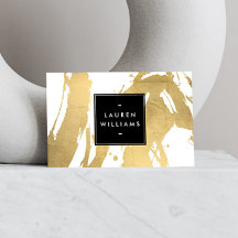 抽象芸術フェイク金ゴールドの白いブラシストローク