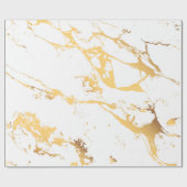 抽象芸術フェイク金ゴールドモダンパターン ラッピングペーパー (フラット)