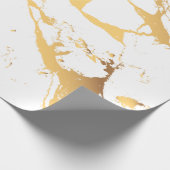 抽象芸術フェイク金ゴールドモダンパターン ラッピングペーパー (角)