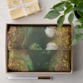 抽象芸術フェイク金ゴールド金属箔グリーンデクページ 薄葉紙 (ギフト)