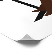 抽象芸術フェイスレスブラックウーマンウォールアート ポスター (角)