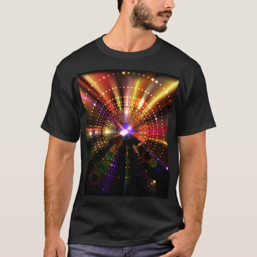抽象芸術フェスティバルパーティーの背景 Tシャツ (正面)