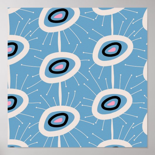 抽象芸術フェスティバルミッドセンチュリーモダン ポスター (正面)