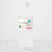 抽象芸術フェスティバルモダンアート誕生日 ペットボトルラベル (正面)