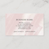 抽象芸術フェミニン赤面ピンク美しいボホ コーリングカード (裏面)