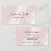 抽象芸術フェミニン赤面ピンク美しいボホ コーリングカード (正面/裏面)