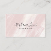 抽象芸術フェミニン赤面ピンク美しいボホ コーリングカード (正面)