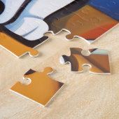 抽象芸術フェライン美しいカリコキャットキュビスト ジグソーパズル (側面)