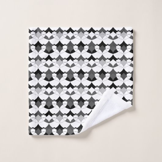 抽象芸術フォークアフリカエチノ伝統的先住民 バスタオルセット (ウォッシュタオル)