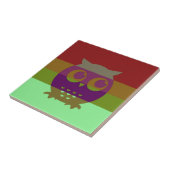 抽象芸術フクロウセラミック写真タイル タイル (側面)