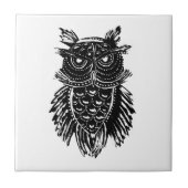 抽象芸術フクロウタトゥー タイル (正面)