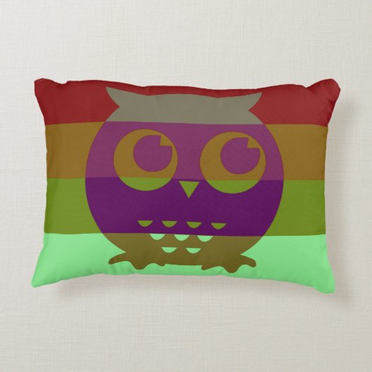 抽象芸術フクロウ アクセントクッション (裏面)