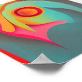 抽象芸術フクロウ ポスター (角)