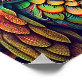 抽象芸術フクロウ ポスター (角)