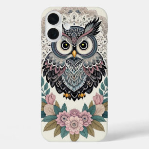 抽象芸術フクロウ iPhone 16 PLUSケース