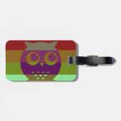 抽象芸術フクロラゲッジタグ付き/レザーストラップ ラゲッジタグ (裏面横)