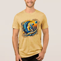 抽象芸術フュージョン – Mixed Media Digital Art T-Shirt