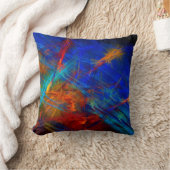 抽象芸術フラカラフルクタルアート クッション (ブランケット)