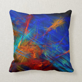 抽象芸術フラカラフルクタルアート クッション