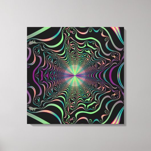 抽象芸術フラクタルくもの巣キャンバスプリントプリント キャンバスプリント (正面)
