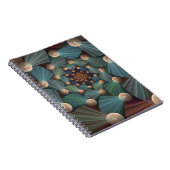 抽象芸術フラクタルアートとデプスブラウン石板ブルー ノートブック (右側)