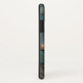 抽象芸術フラクタルアートとデプスブラウン石板ブルー Case-Mate iPhoneケース (裏面/右)