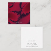 抽象芸術フラクタルバーガンディプラムフラクタル スクエア名刺 (正面/裏面)