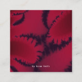 抽象芸術フラクタルバーガンディプラムフラクタル スクエア名刺 (正面)