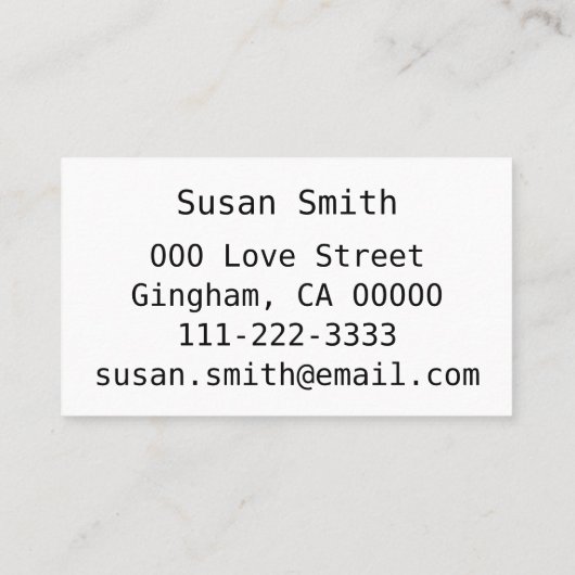 抽象芸術フラクタルバーガンディプラムフラクタル 名刺 (裏面)