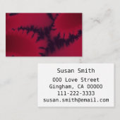 抽象芸術フラクタルバーガンディプラムフラクタル 名刺 (正面/裏面)