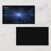 抽象芸術フラクタルバースト(青) 名刺 (正面/裏面)