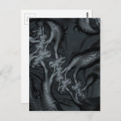 抽象芸術フラクタルパターンとシェイプ。フラクタルアート ポストカード (正面/裏面)