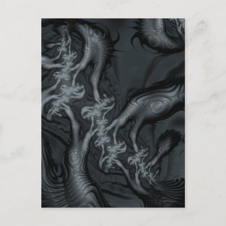 抽象芸術フラクタルパターンとシェイプ。フラクタルアート ポストカード