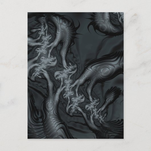 抽象芸術フラクタルパターンとシェイプ。フラクタルアート ポストカード (正面)