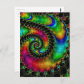 抽象芸術フラクタルパターンとシェイプ。フラクタルアート ポストカード (正面/裏面)
