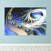 抽象芸術フラクタルファンタジー キャンバスプリント (インサイチュ (ウッドフロア))