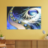 抽象芸術フラクタルファンタジー キャンバスプリント (インサイチュ (リビング))