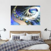 抽象芸術フラクタルファンタジー キャンバスプリント (インサイチュ (寝室))