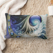 抽象芸術フラクタルファンタジー ランバークッション (ブランケット)