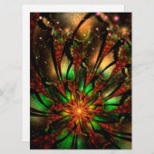 抽象芸術フラクタルフラワーデザイン。 (正面/裏面)