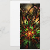 抽象芸術フラクタルフラワーデザイン。 (正面/裏面)