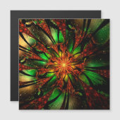 抽象芸術フラクタルフラワーデザイン。 (正面/裏面)