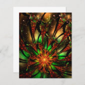 抽象芸術フラクタルフラワーデザイン。 (正面/裏面)