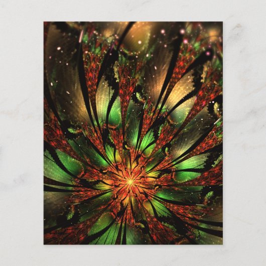 抽象芸術フラクタルフラワーデザイン。 (正面)