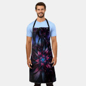 抽象芸術フラクタルフラワーデザイン。 エプロン (着用した状態)