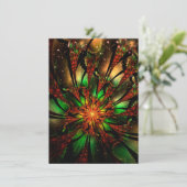 抽象芸術フラクタルフラワーデザイン。 エンクロージャーカード (スタンド正面)