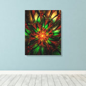 抽象芸術フラクタルフラワーデザイン。 キャンバスプリント (インサイチュ (ウッドフロア))